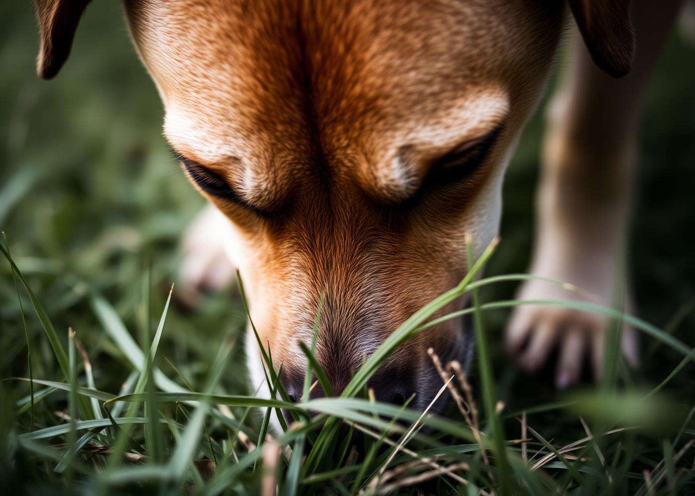 Chien attentif et calme debout sur un sentier forestier